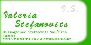 valeria stefanovits business card